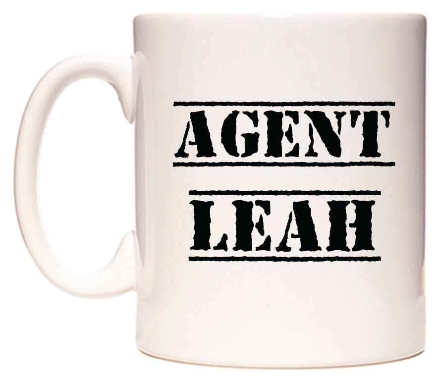 This mug features Agent Leah