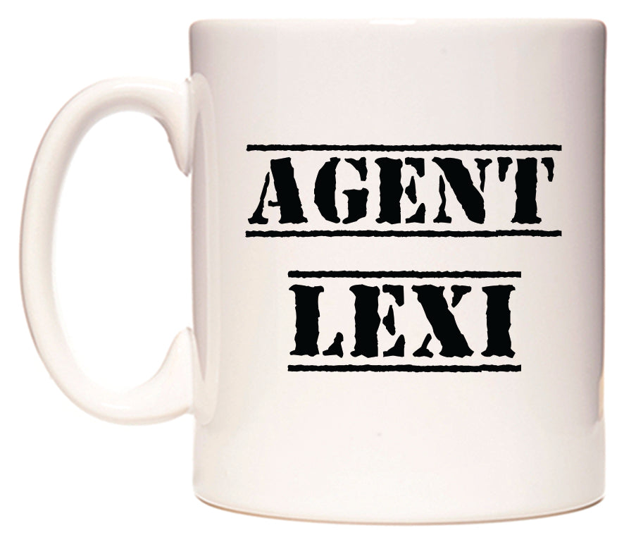 This mug features Agent Lexi