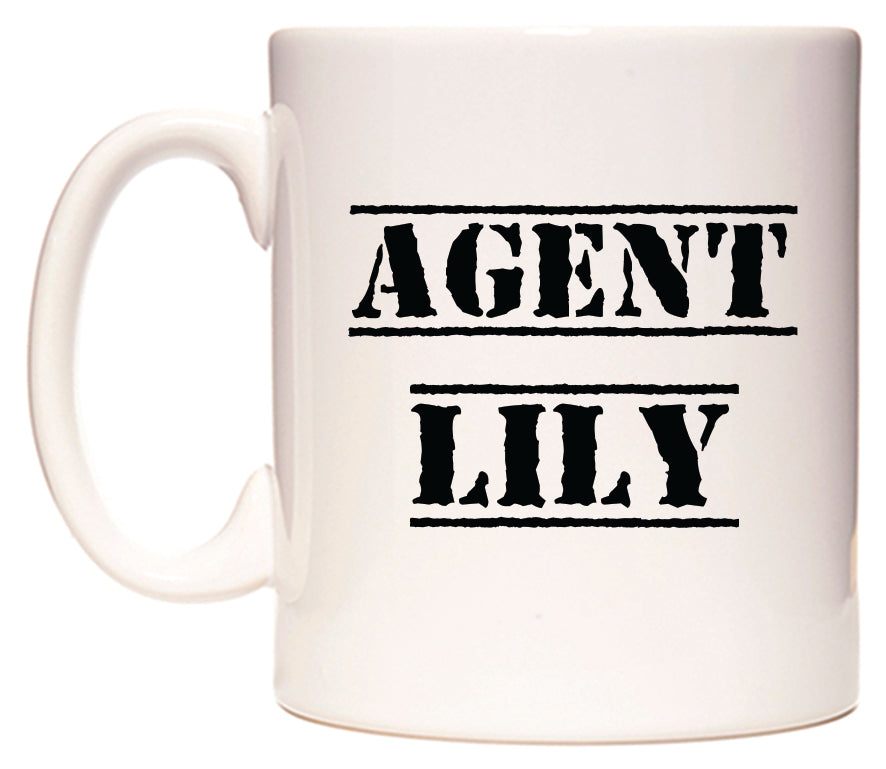 This mug features Agent Lily