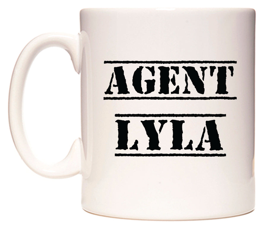 This mug features Agent Lyla