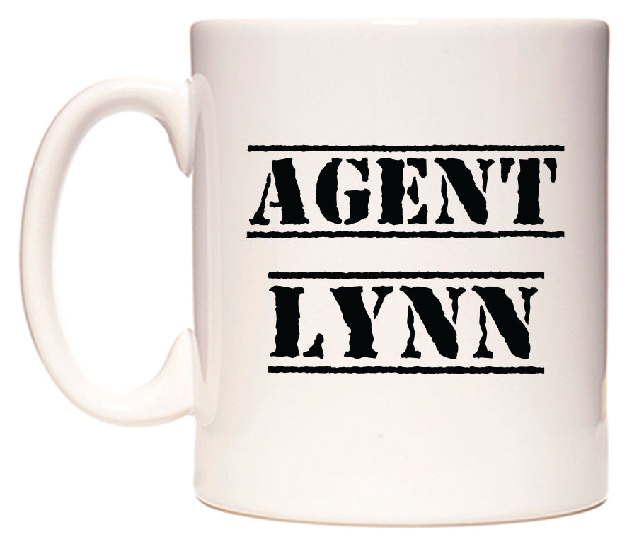 This mug features Agent Lynn