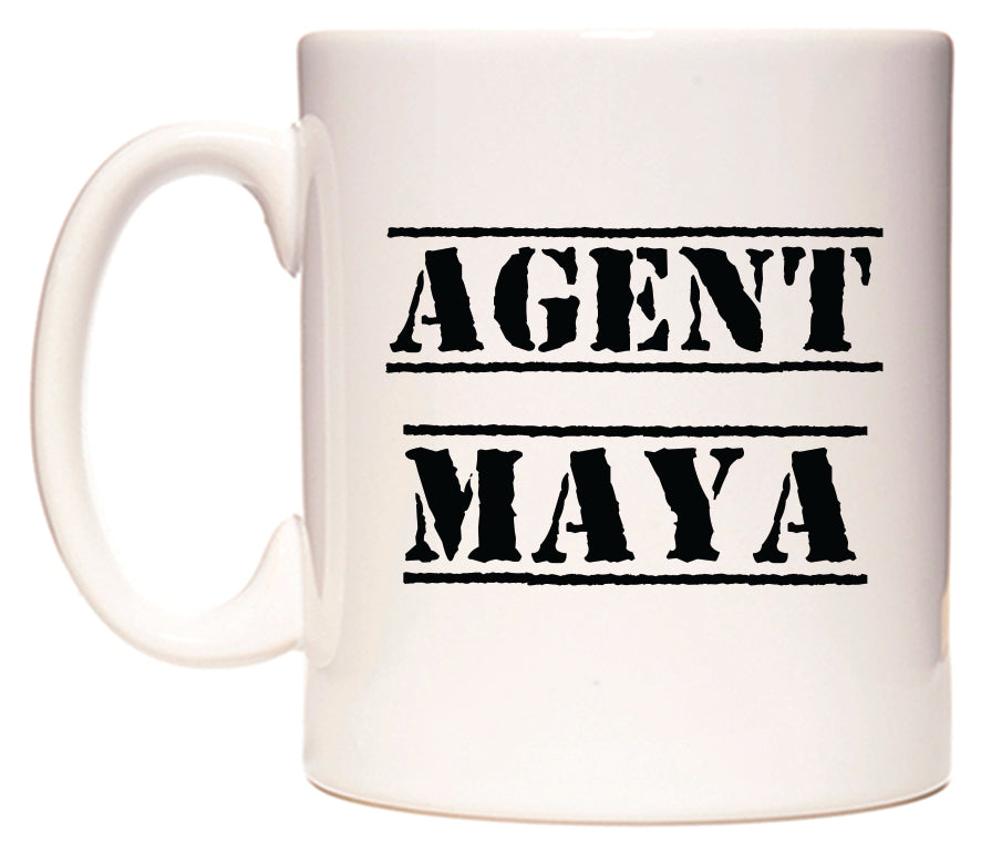 This mug features Agent Maya