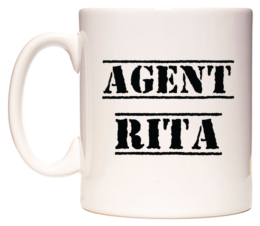 This mug features Agent Rita