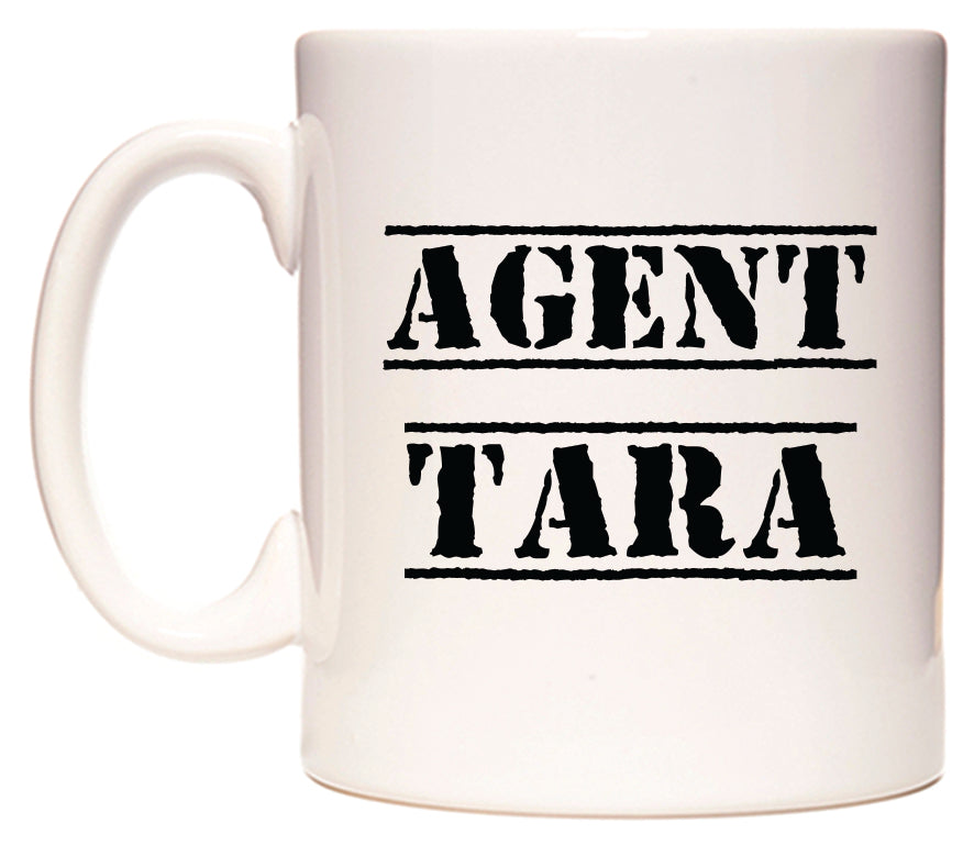 This mug features Agent Tara