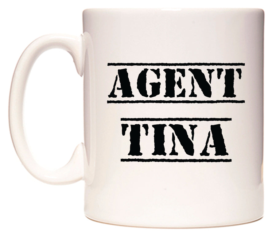 This mug features Agent Tina
