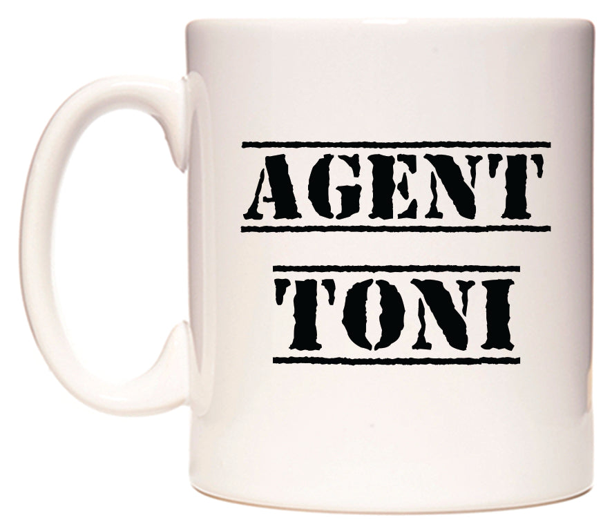 This mug features Agent Toni