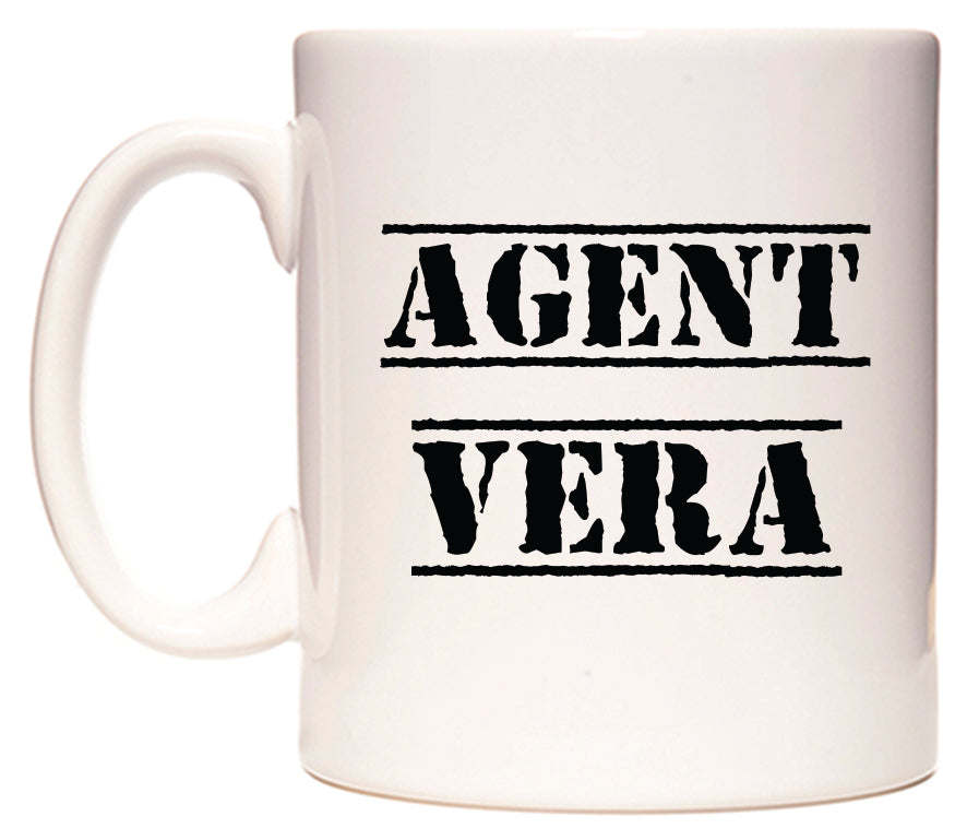 This mug features Agent Vera