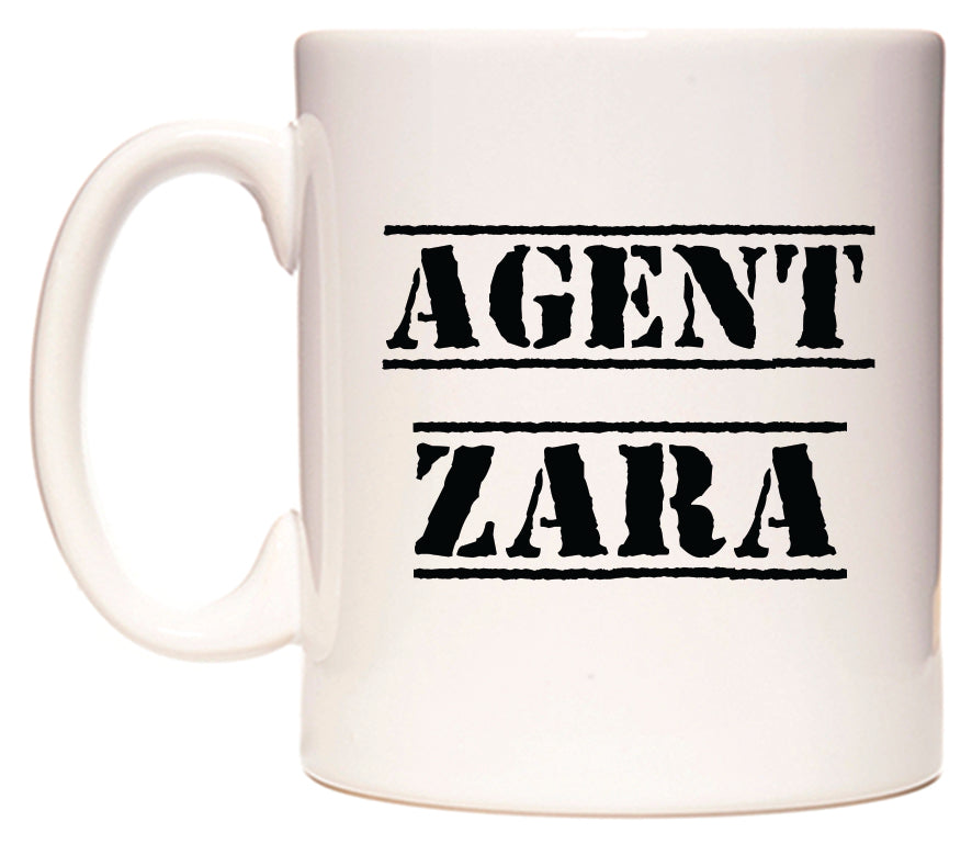 This mug features Agent Zara
