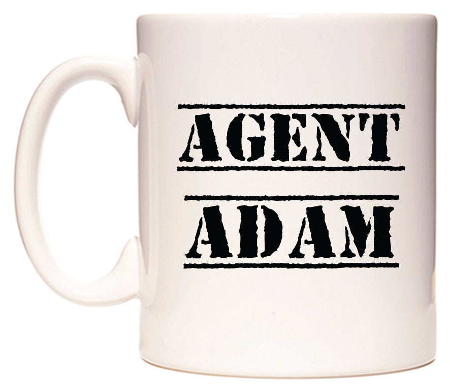 This mug features Agent Adam