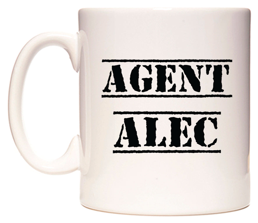This mug features Agent Alec