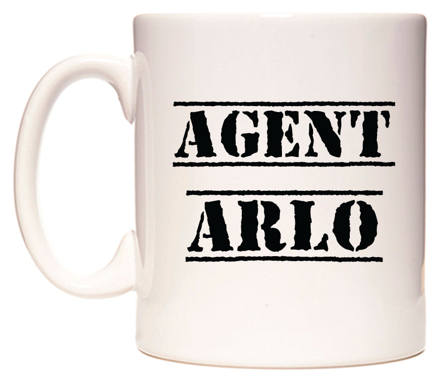 This mug features Agent Arlo