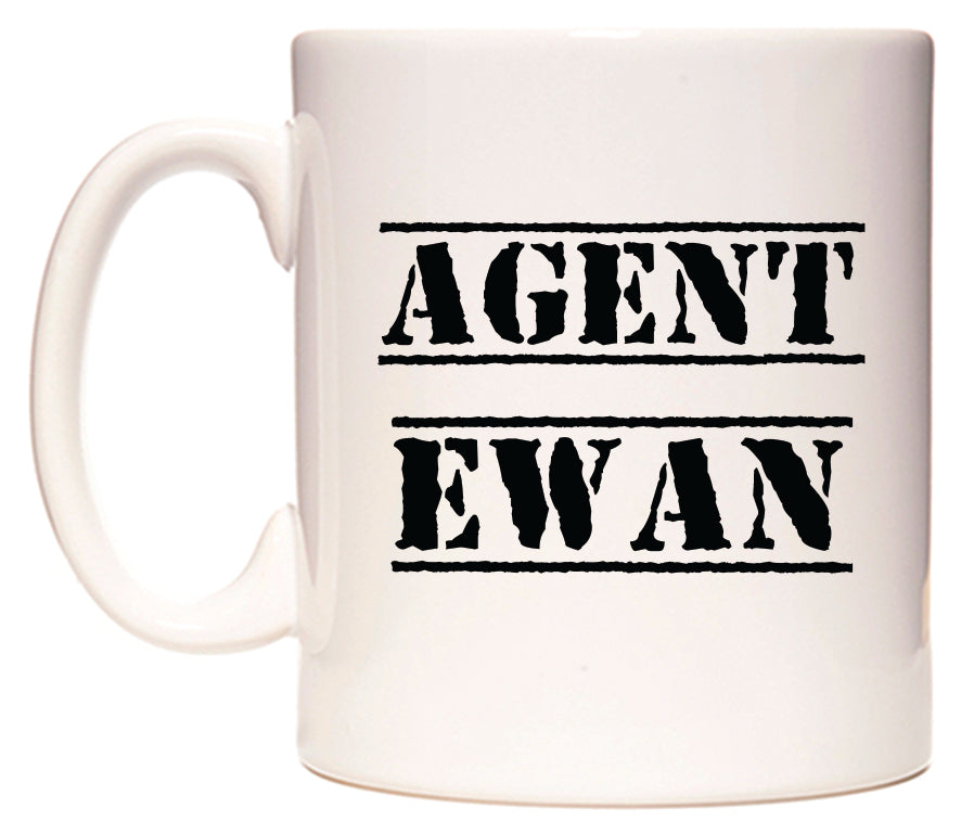 This mug features Agent Ewan