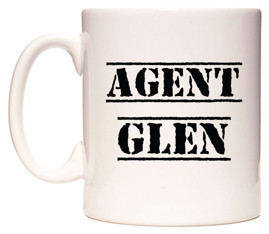 This mug features Agent Glen