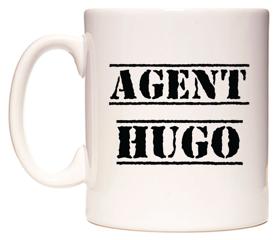 This mug features Agent Hugo