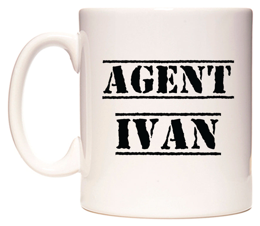This mug features Agent Ivan