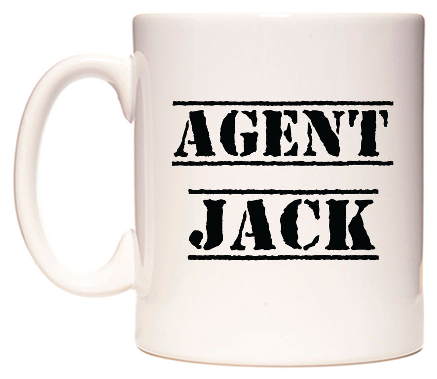 This mug features Agent Jack