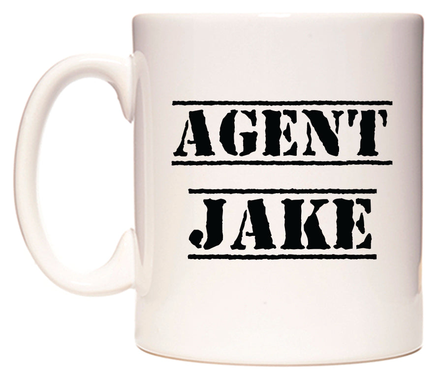 This mug features Agent Jake