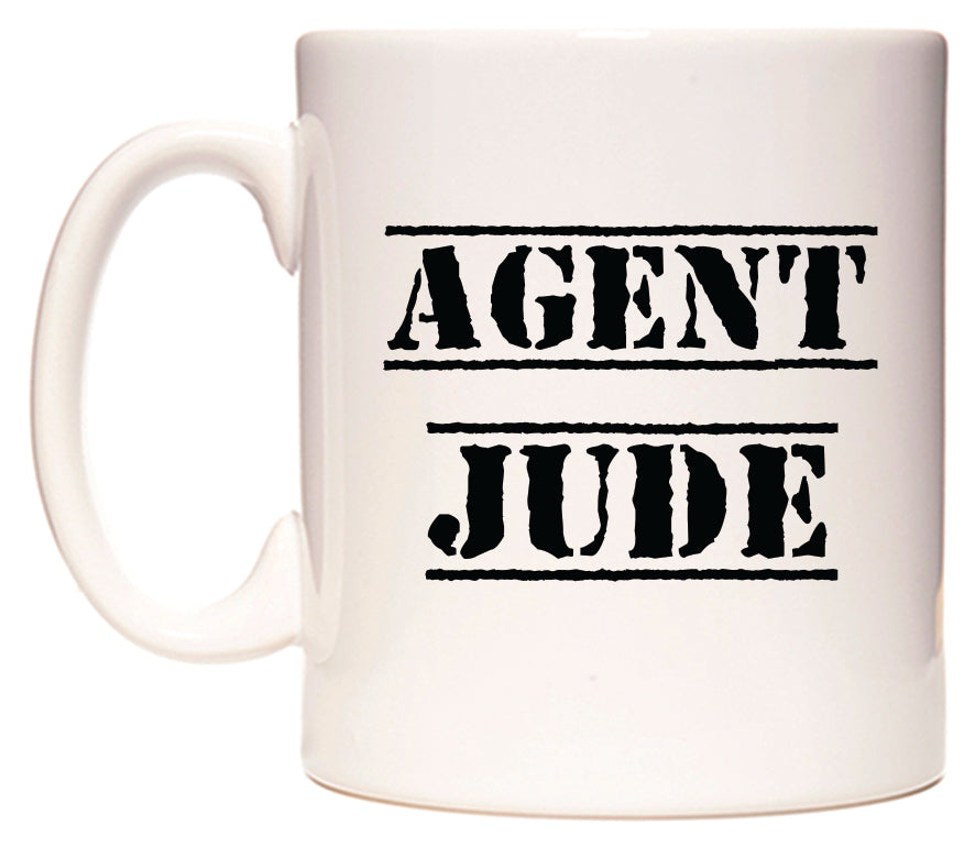 This mug features Agent Jude