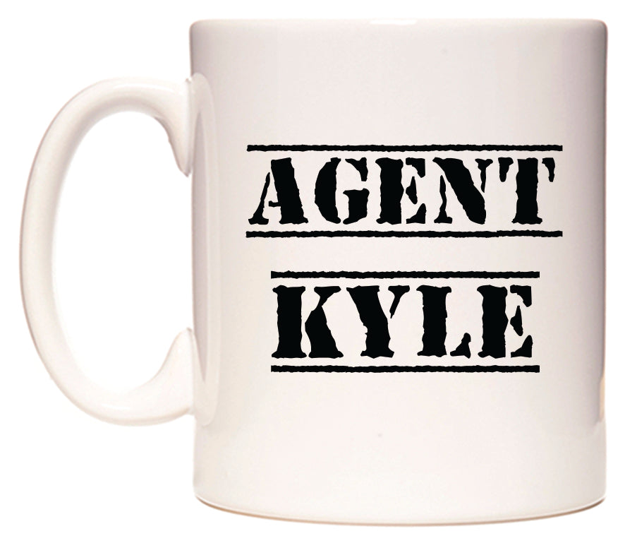 This mug features Agent Kyle