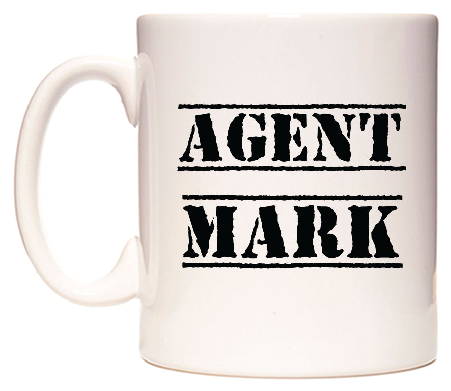This mug features Agent Mark