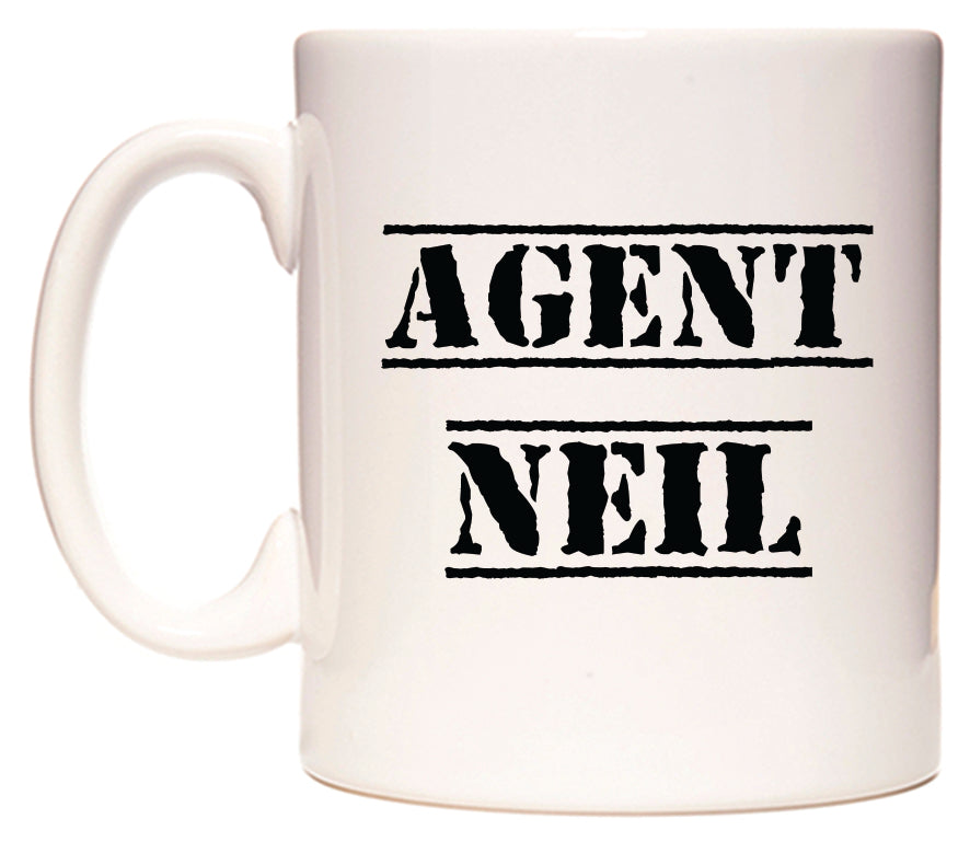 This mug features Agent Neil