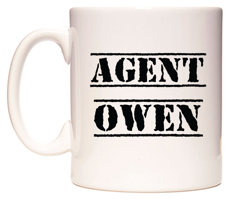 This mug features Agent Owen