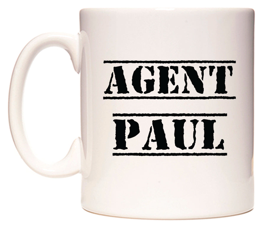This mug features Agent Paul