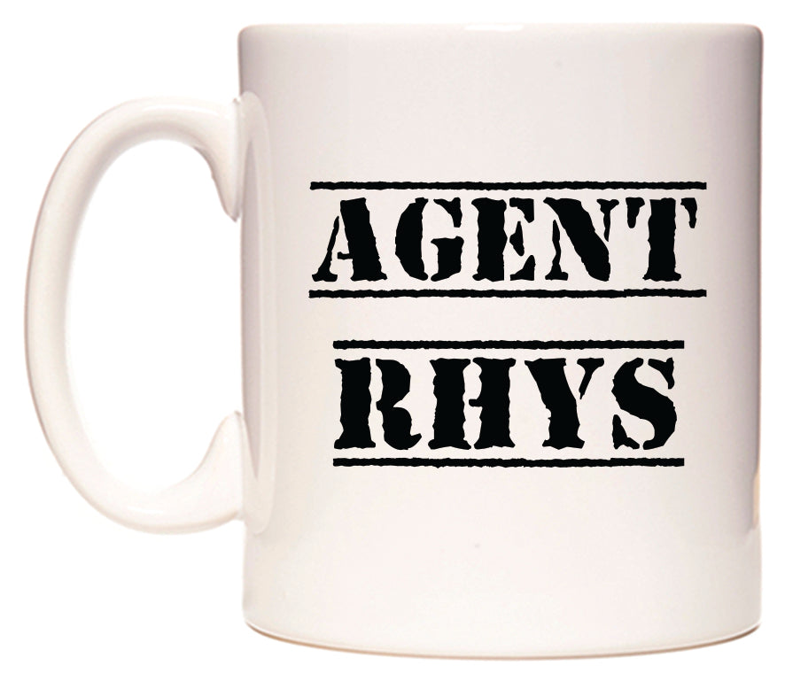 This mug features Agent Rhys
