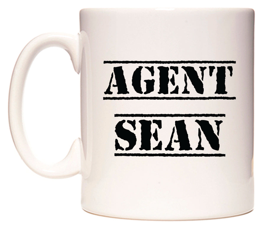 This mug features Agent Sean