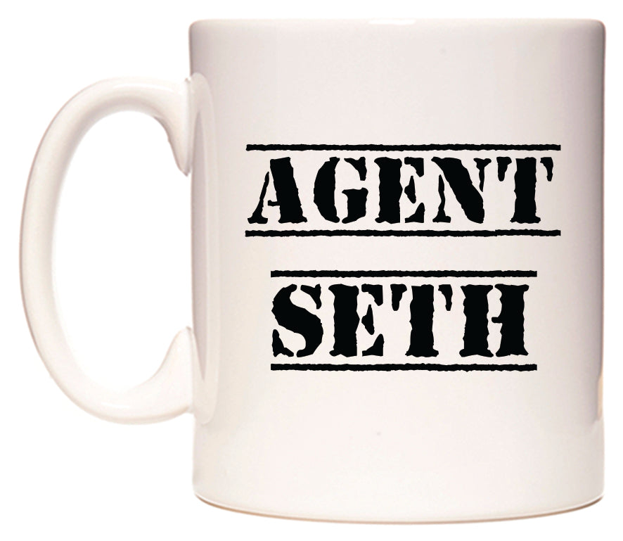 This mug features Agent Seth