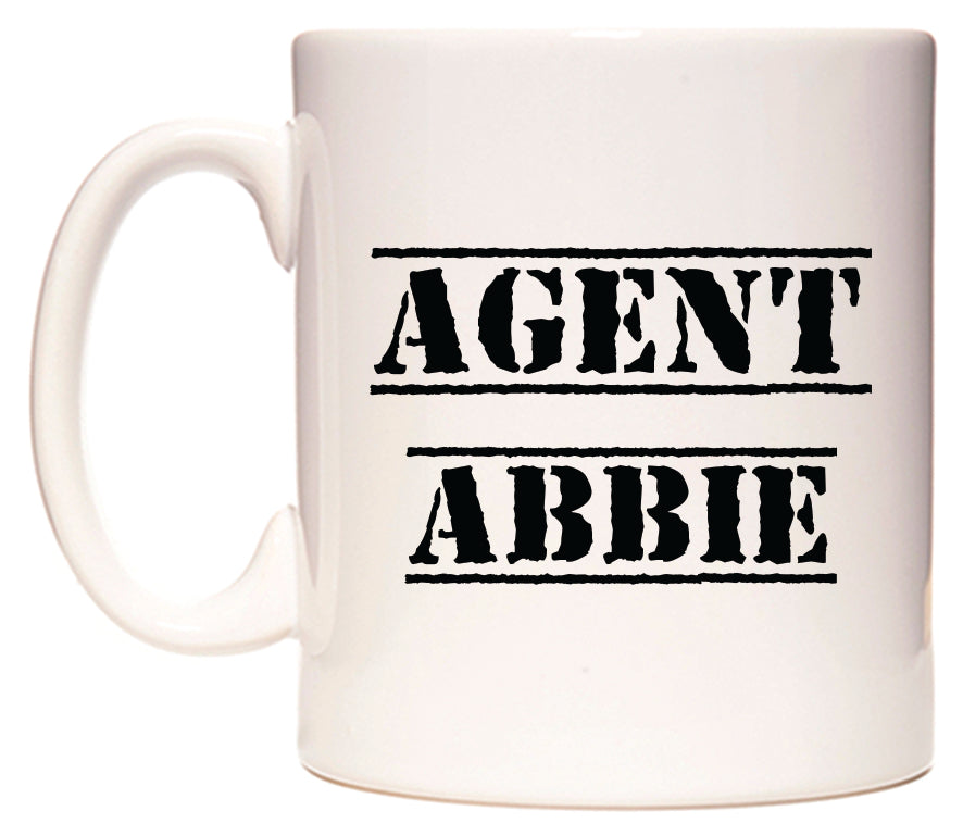 This mug features Agent Abbie