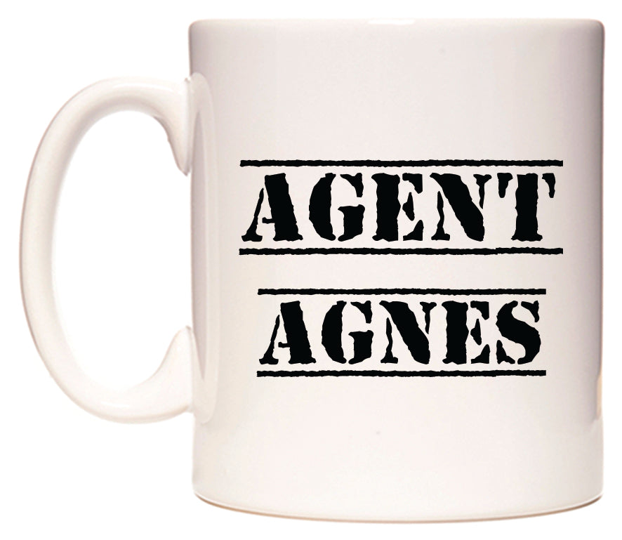 This mug features Agent Agnes