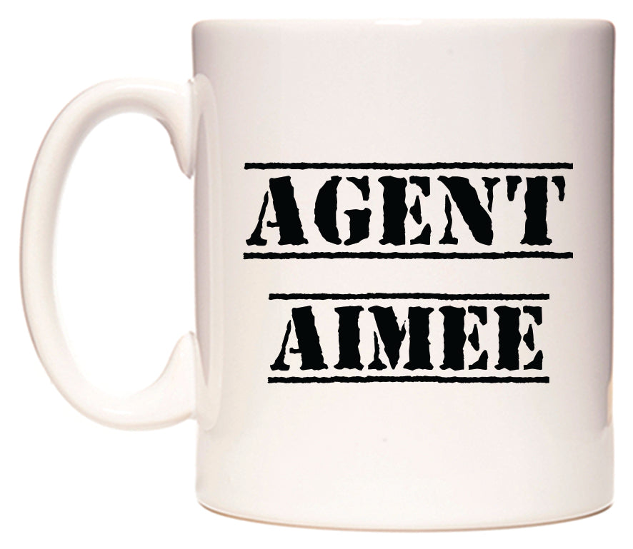 This mug features Agent Aimee