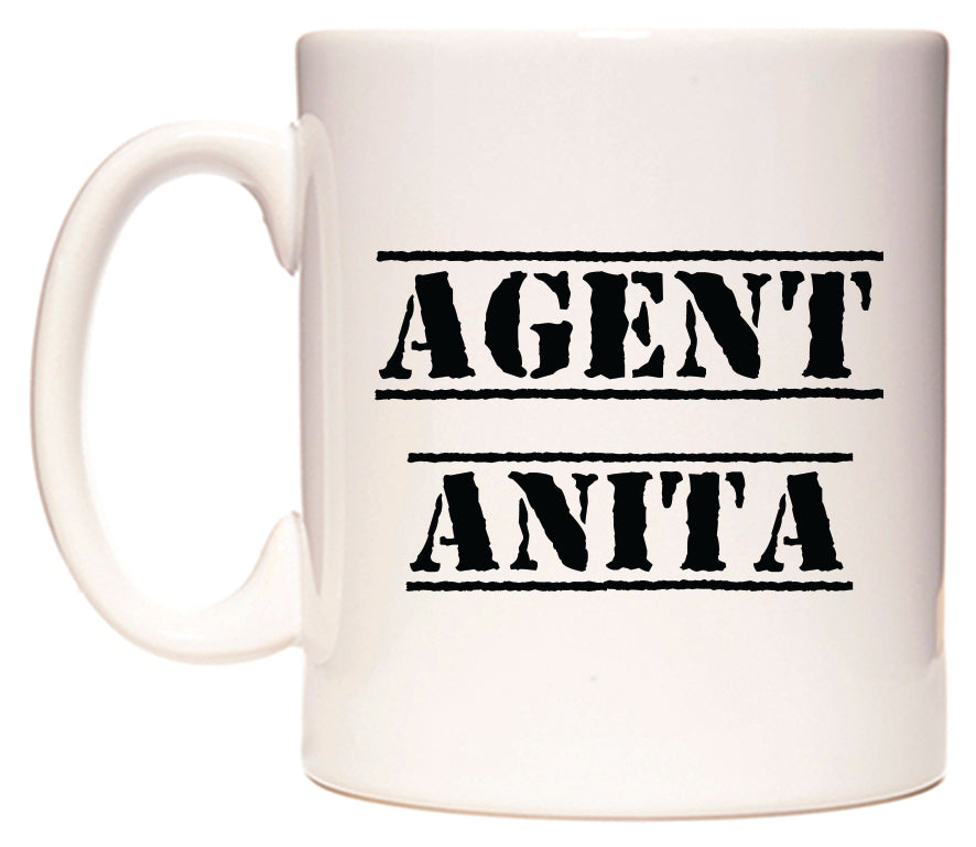 This mug features Agent Anita