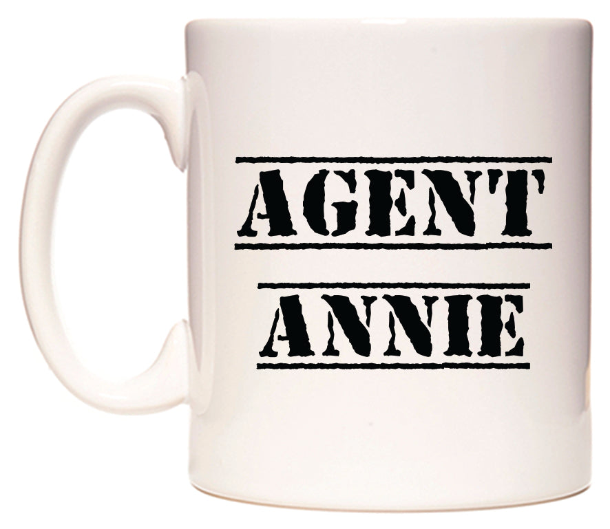 This mug features Agent Annie