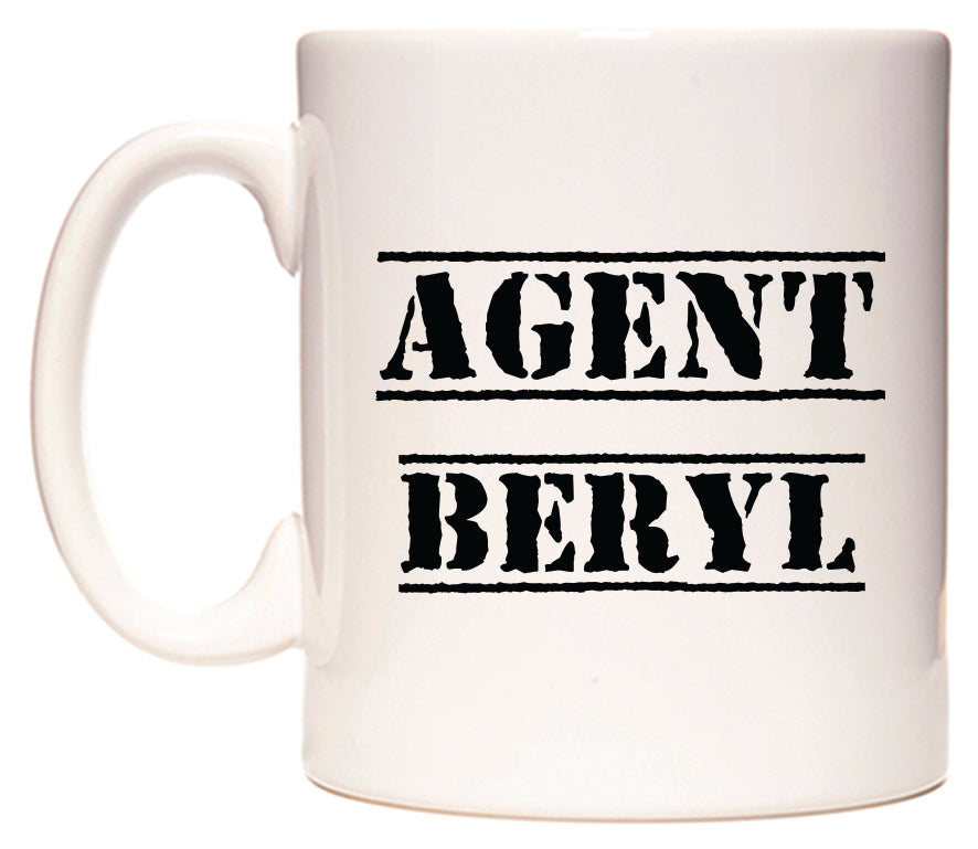 This mug features Agent Beryl