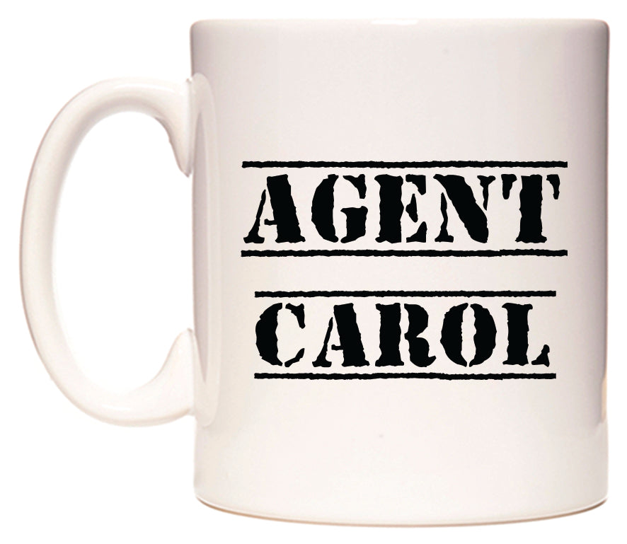 This mug features Agent Carol