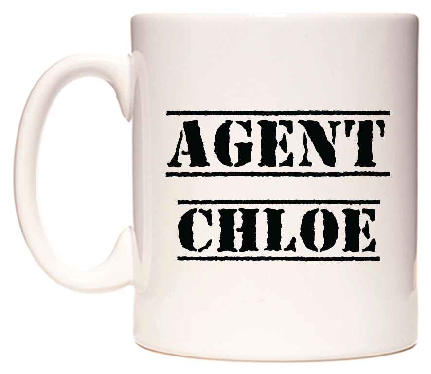 This mug features Agent Chloe