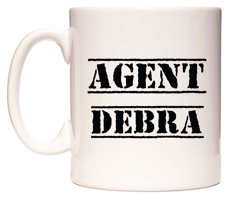 This mug features Agent Debra