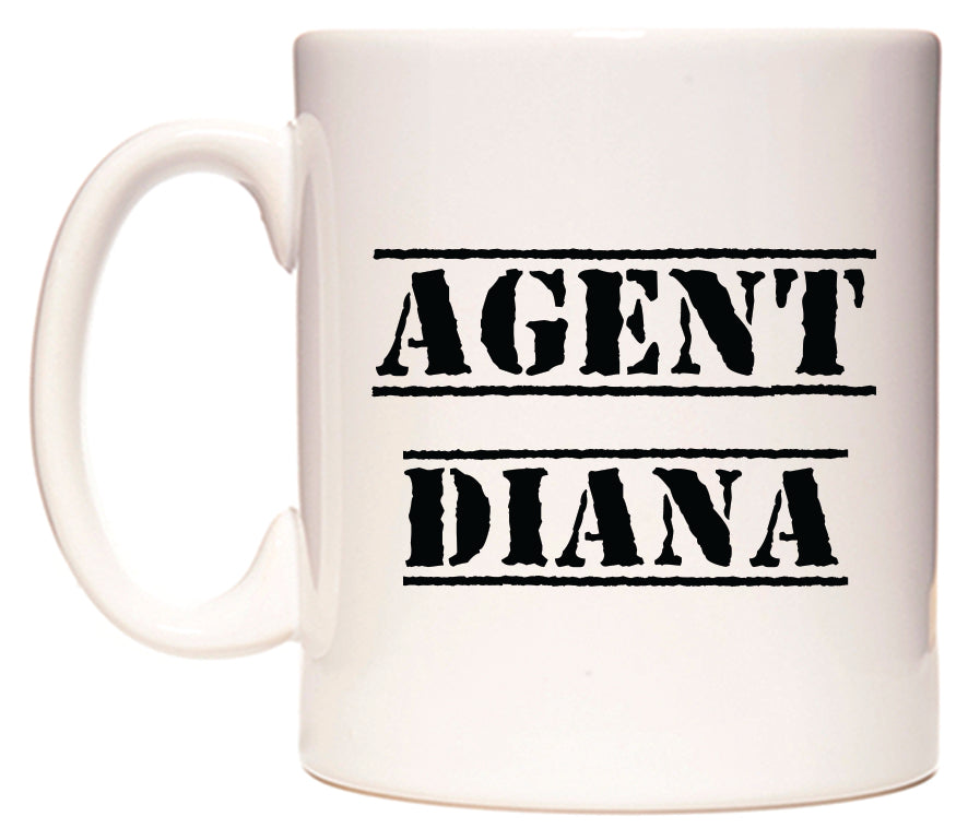 This mug features Agent Diana