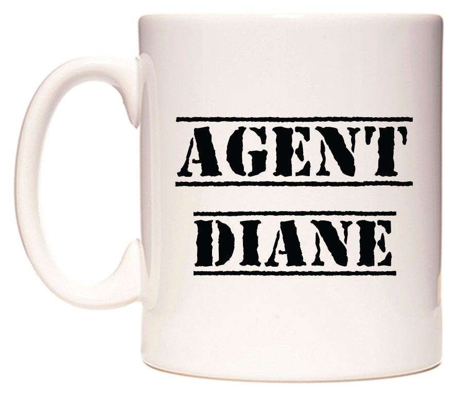 This mug features Agent Diane