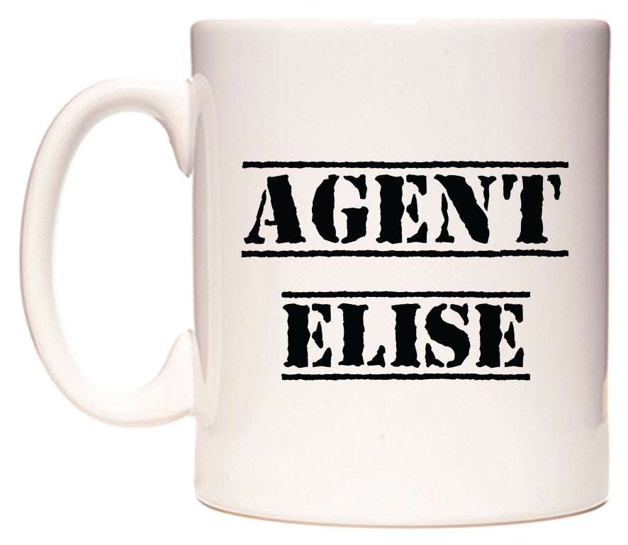 This mug features Agent Elise