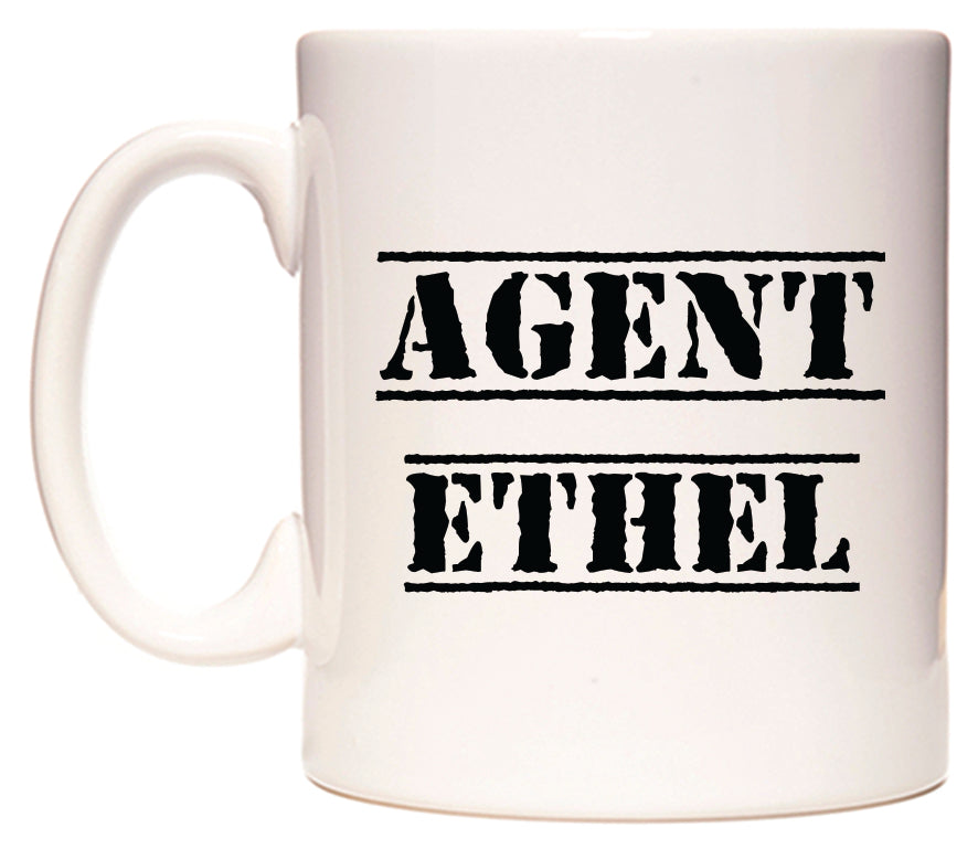 This mug features Agent Ethel