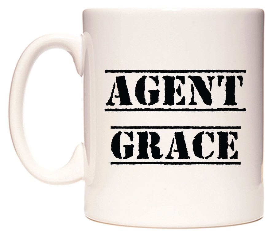 This mug features Agent Grace