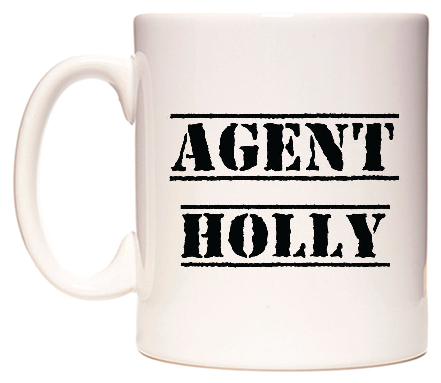 This mug features Agent Holly