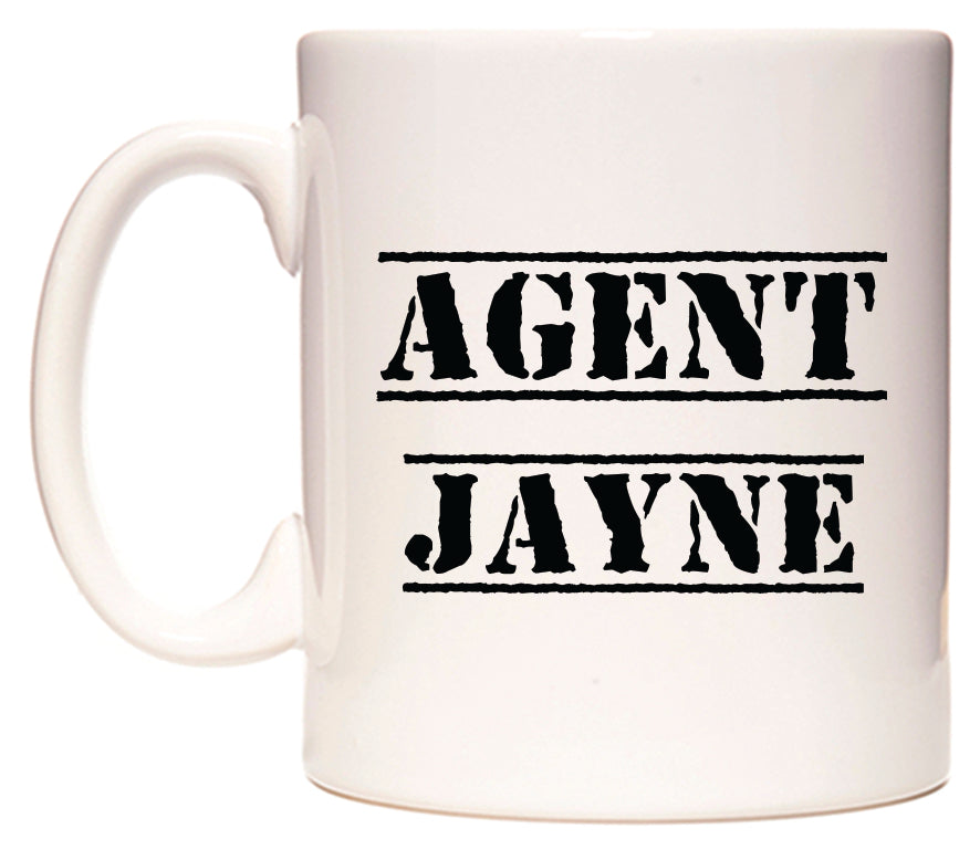 This mug features Agent Jayne