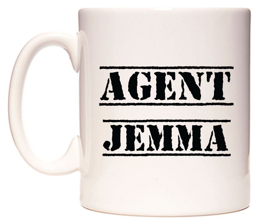 This mug features Agent Jemma