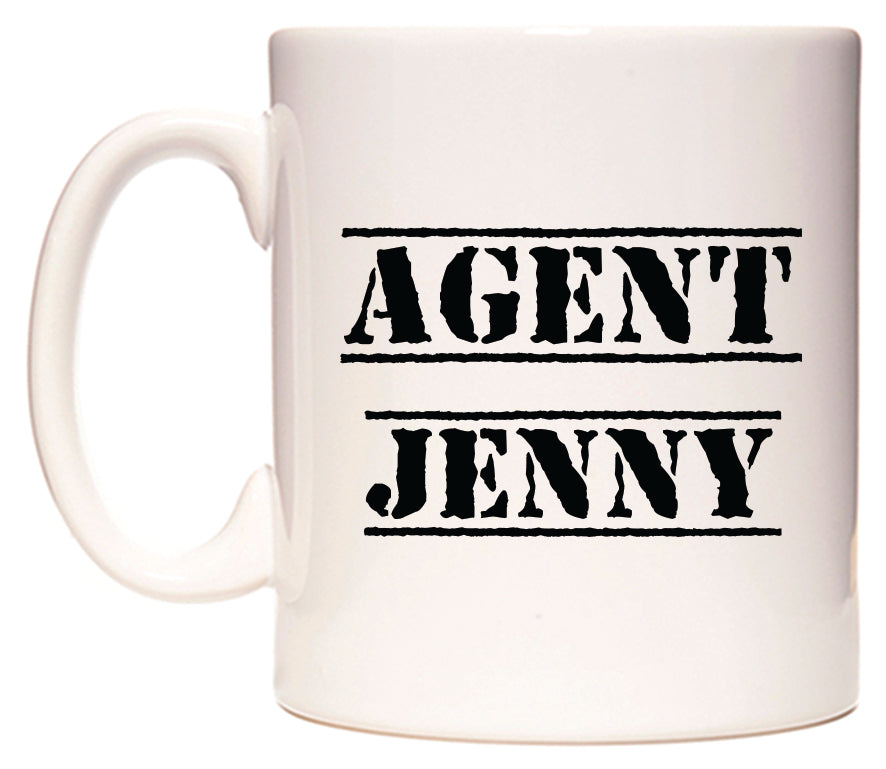 This mug features Agent Jenny