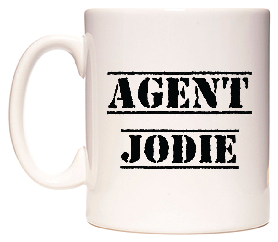 This mug features Agent Jodie
