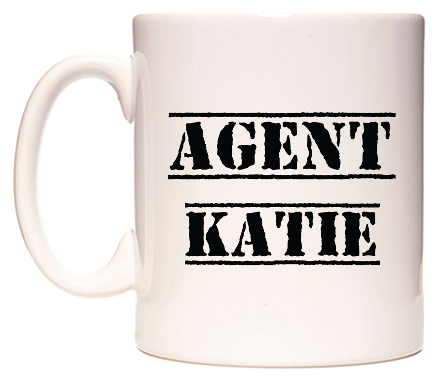 This mug features Agent Katie